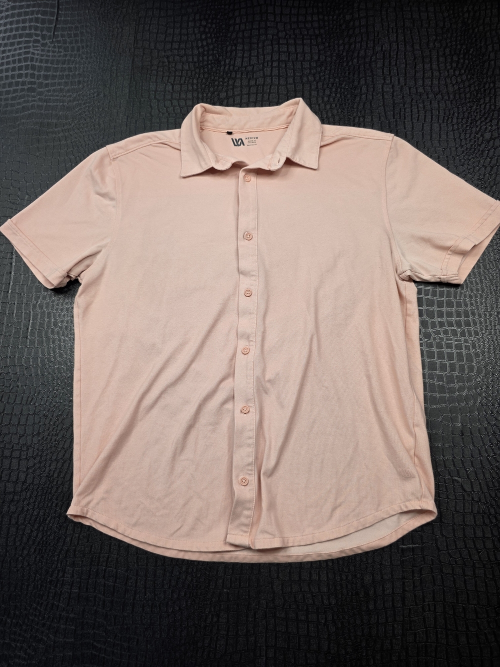 VRST Men Short Sleeve Button Down Shirt MAX200333 Medium Pink
